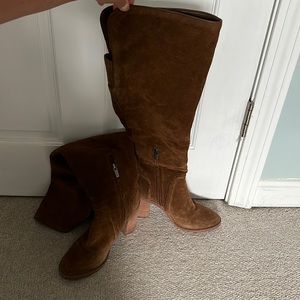 Vince Camuto over the knee leather boots, size 8